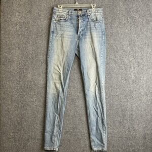 Midheaven‎ Denim Jeans Womens 29 Light Wash Button Fly Skinny Augustine USA